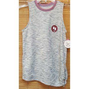 NEW So Authentic American Heritage Gray Spacedye Muscle Tank Knit Top XS NWT